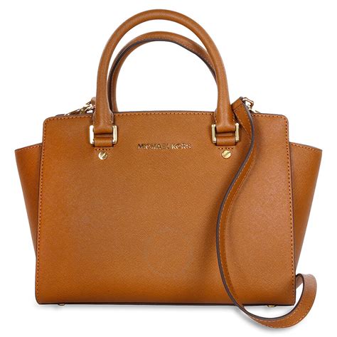 michael kors cognac satchel|michael kors saffiano satchel.